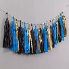 Siyah Gold Lacivert Püskül Kit