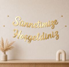 Gold İtalik Sünnetimize Hoşgeldiniz Yazısı