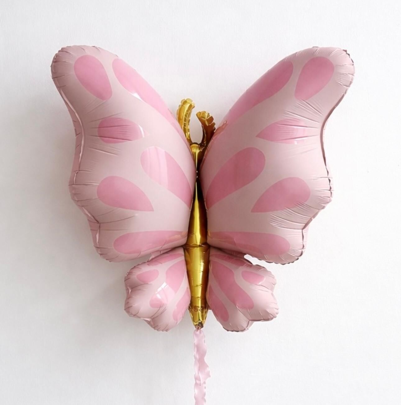 Pembe Benekli Kelebek Folyo Balon