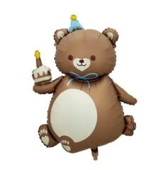 Pasta Tutan Saten Ayı Folyo Balon