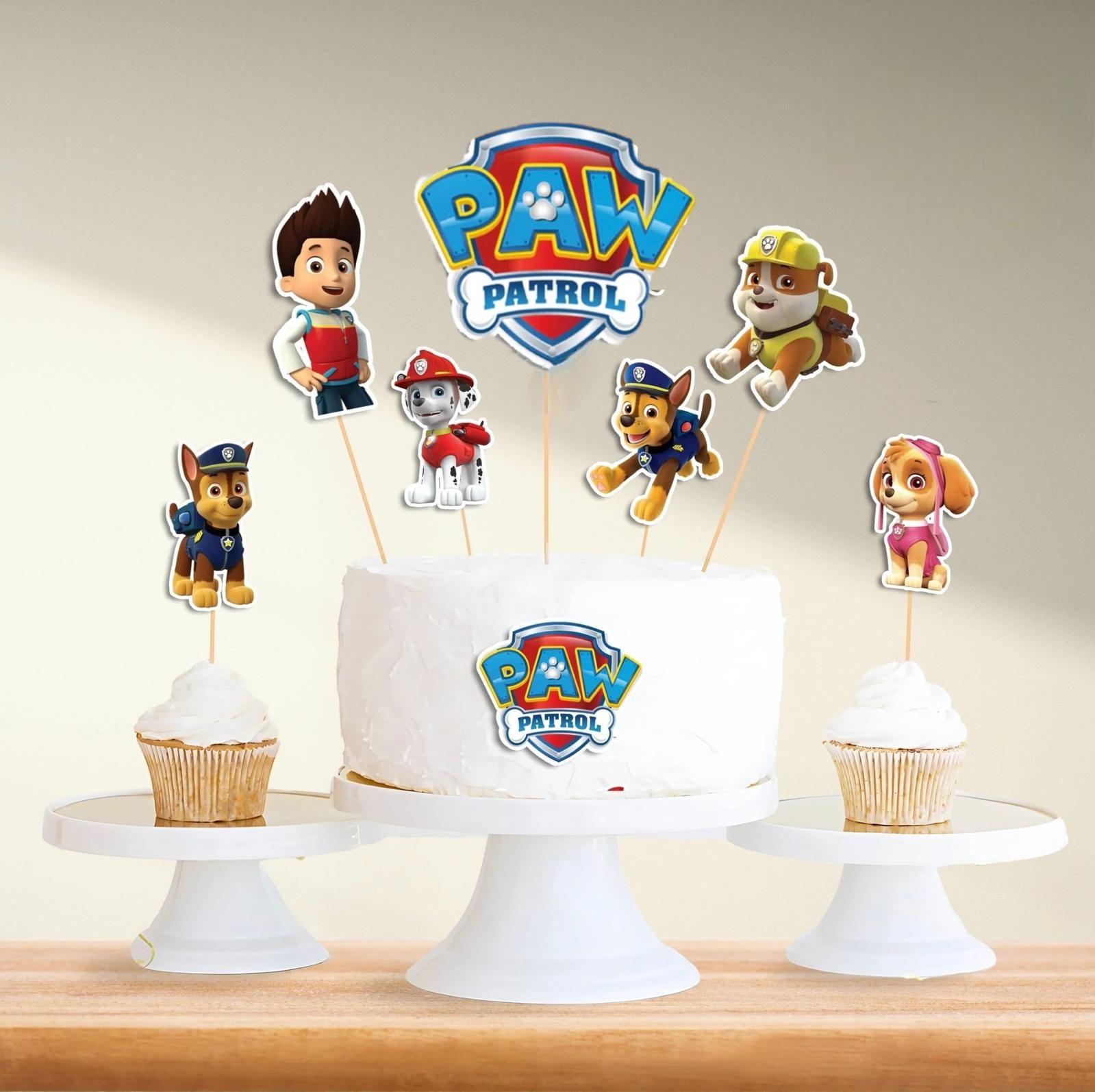 Paw Patrol Cake Topper Set