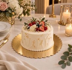30cm Gold Karton Pasta Altlığı