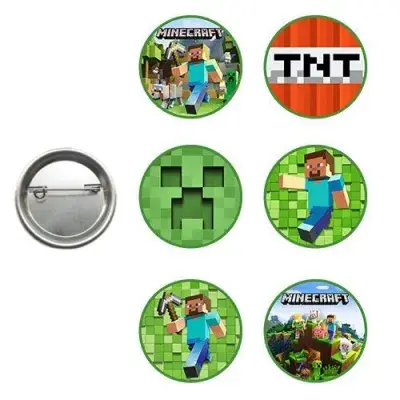 Minecraft Rozet 6 Adet