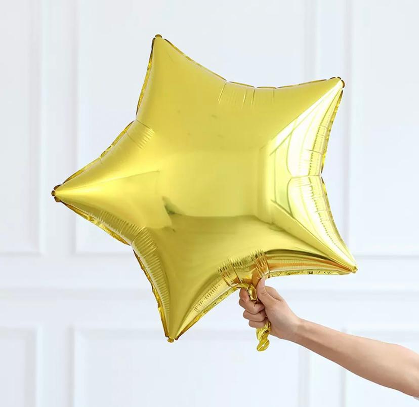 GOLD YILDIZ FOLYO BALON ( 1 ADET )