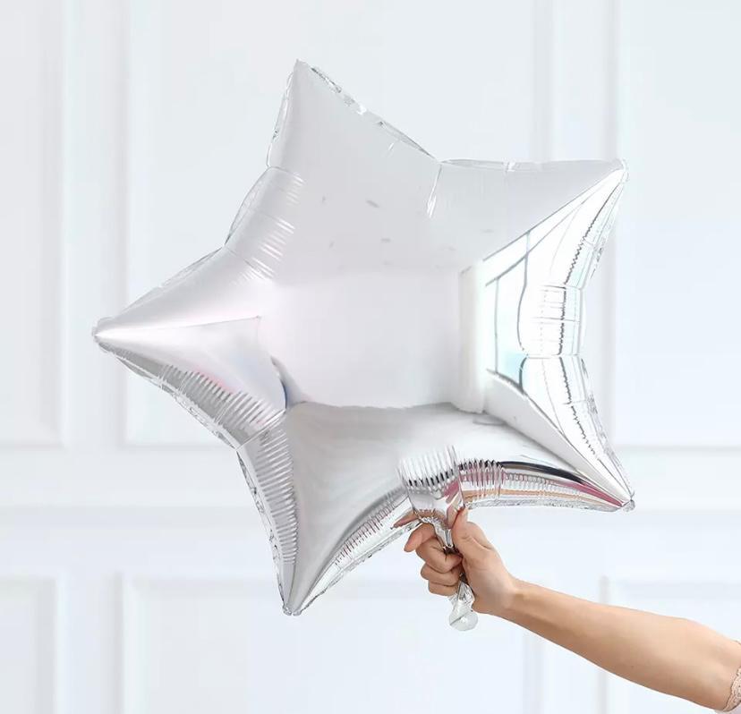 Gümüş Yıldız Folyo Balon 1 Adet
