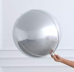 4d Gümüş Küre Folyo Balon