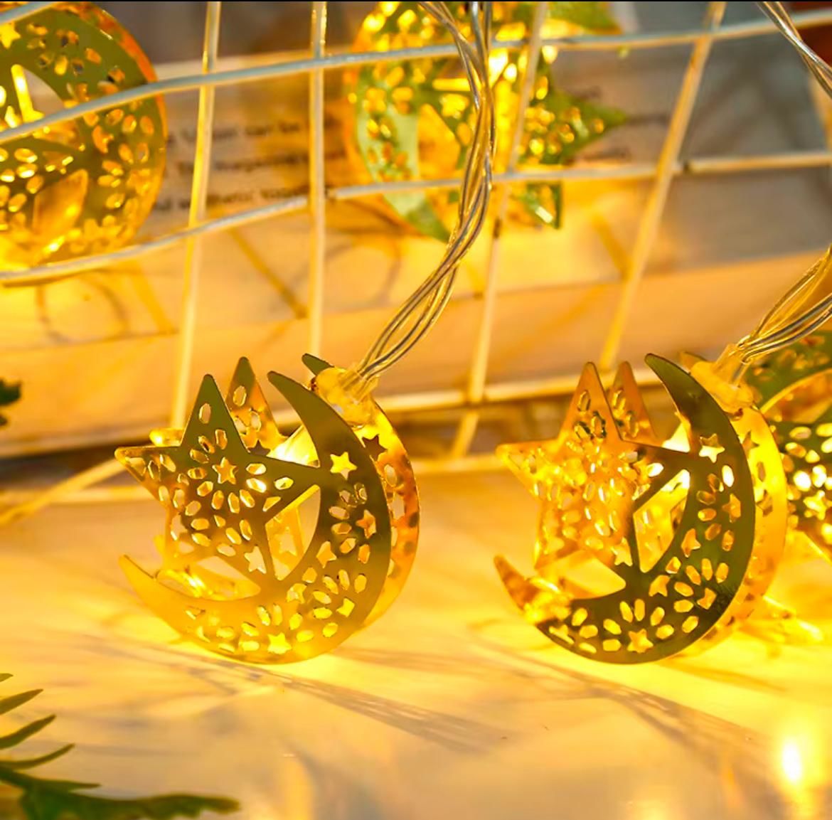 Gold Ayyıldız Metal Led Dizesi