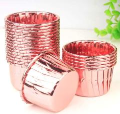 Rosegold Folyo Muffin Kek Kalıbı 24 Adet