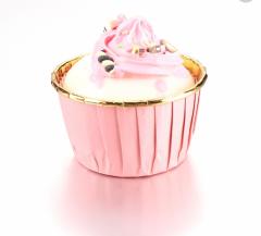 Pembe Folyo Muffin Kek Kalıbı 24 Adet