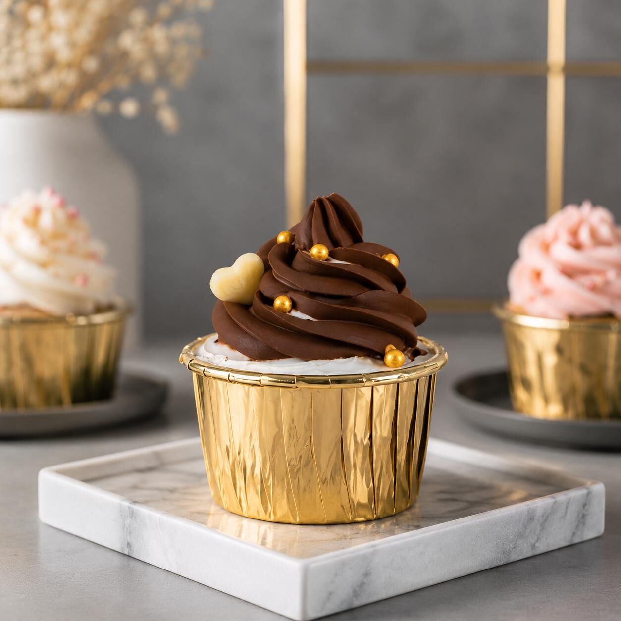 Gold Folyo Muffin Kek Kalıbı 24 Adet