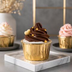 Gold Folyo Muffin Kek Kalıbı 24 Adet
