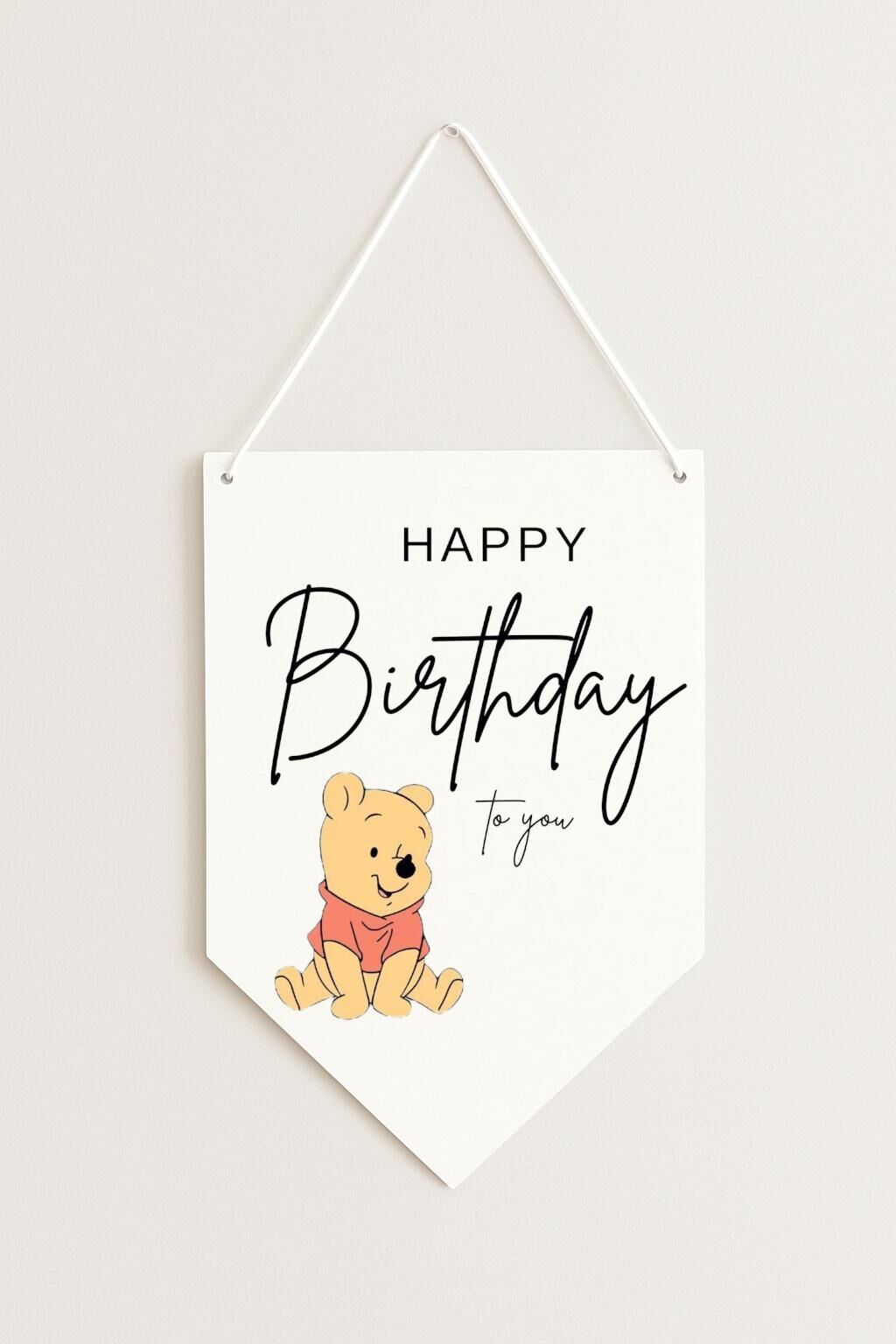 Winnie The Pooh Kağıt Afiş Flama