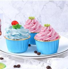 Mavi Folyo Muffin Kek Kalıbı 24 Adet