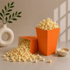 Turuncu Popcorn Mısır Kutusu 8 Adet