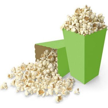 Yeşil Popcorn Mısır Kutusu 8 Adet
