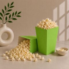Yeşil Popcorn Mısır Kutusu 8 Adet