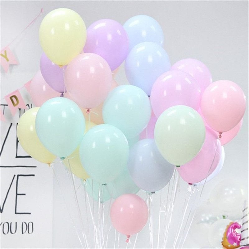 Karışık Makaron Balon 10 Adet