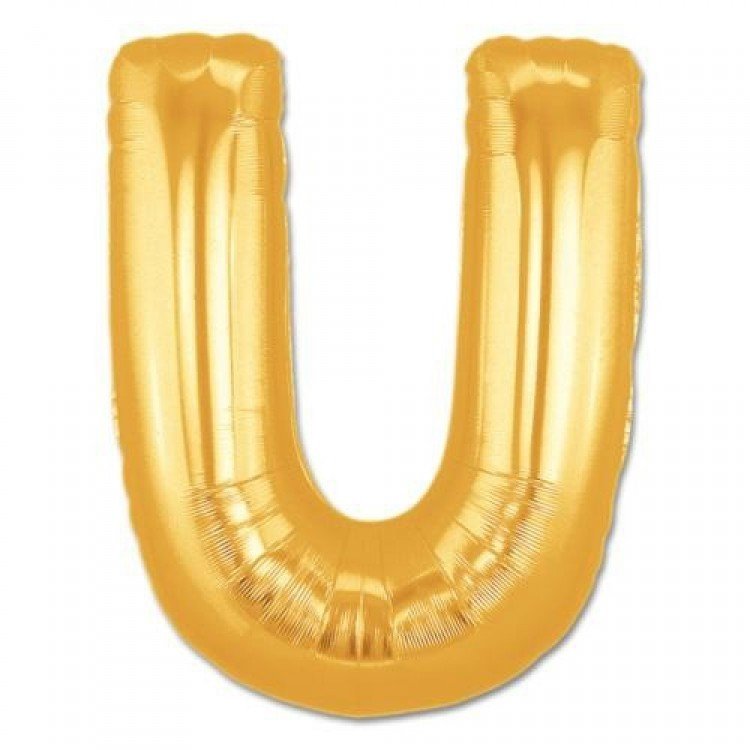 100CM U GOLD HARF BALON
