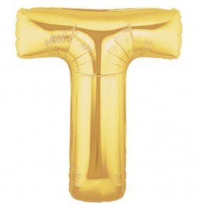 100CM T GOLD HARF BALON