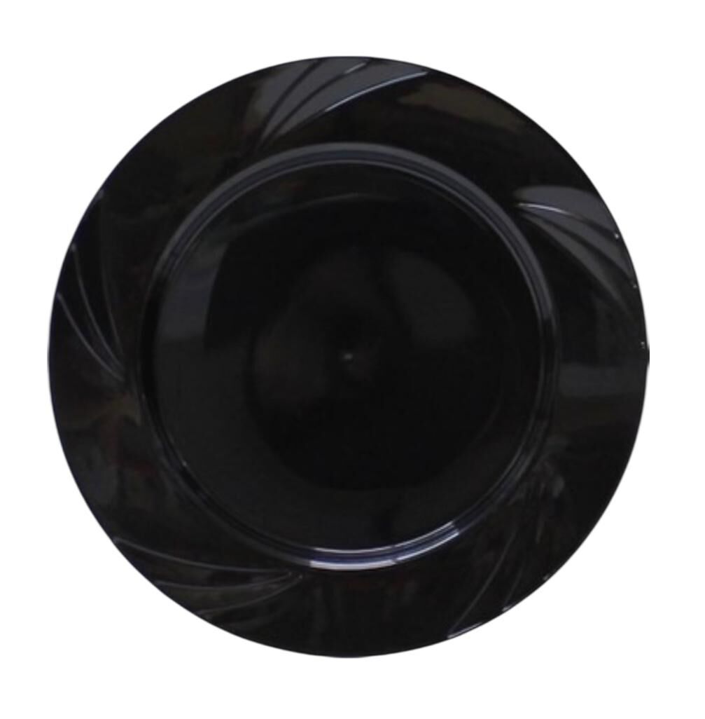 Siyah Mika Tabak 6 Adet