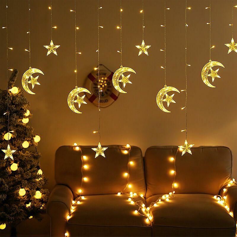 Ay Yıldız Perde Led Işık Model 1