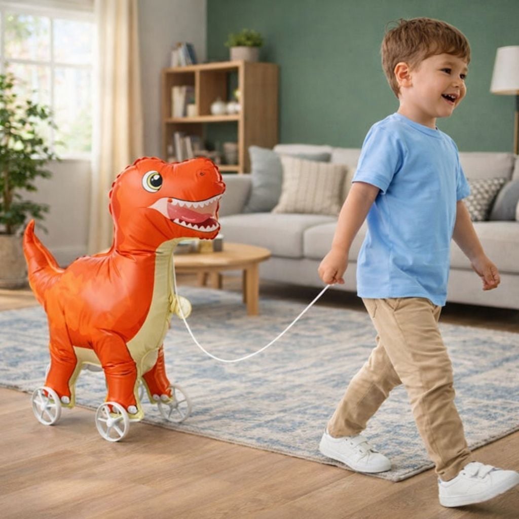 Tekerlekli Dinazor Folyo Balon