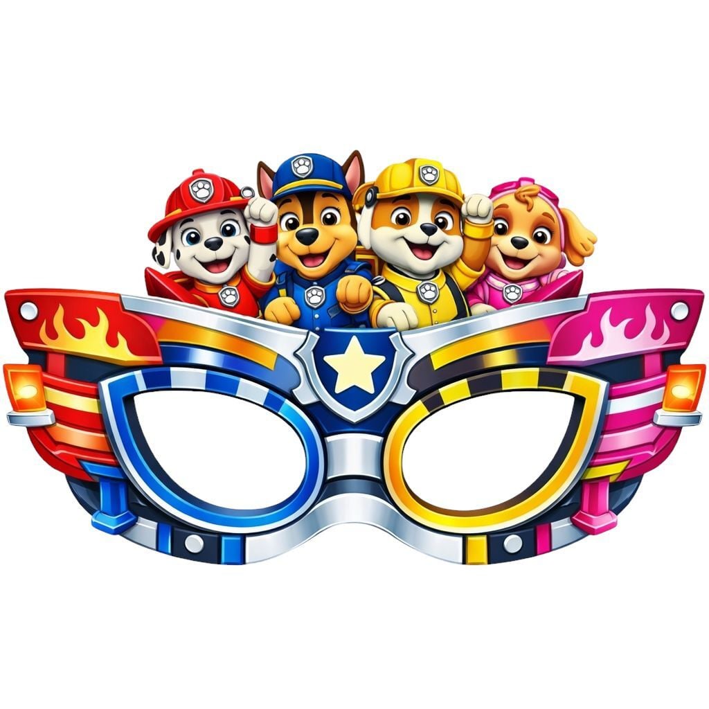 Paw Patrol Tüm Karton Maske 6 Adet