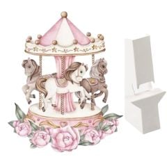 Pembe Atlı Karınca Ayaklı Maket Pano