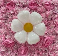 Küçükboy Beyaz Papatya Folyo Balon 1 Adet