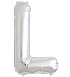 100CM L GÜMÜŞ HARF BALON