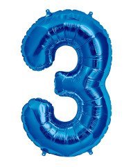 75CM 3 LACİVERT RAKAM BALON