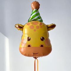 Şapkalı Zürafa Folyo Balon
