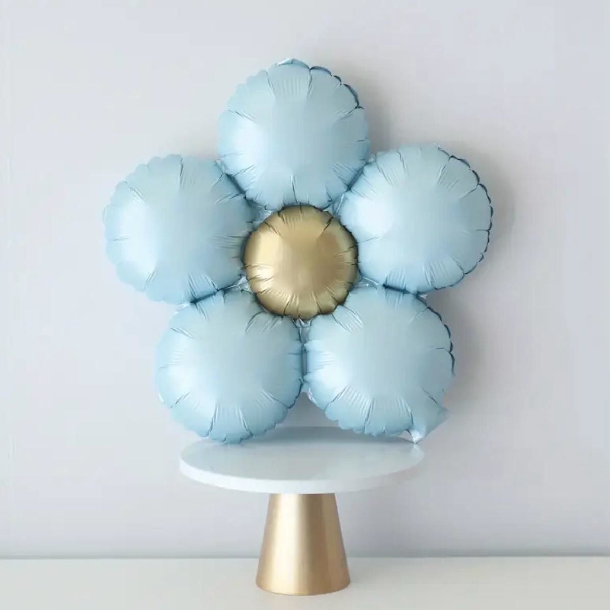 Mavi Retro Papatya Folyo Balon