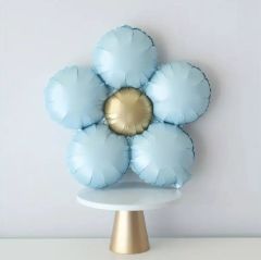 Mavi Retro Papatya Folyo Balon