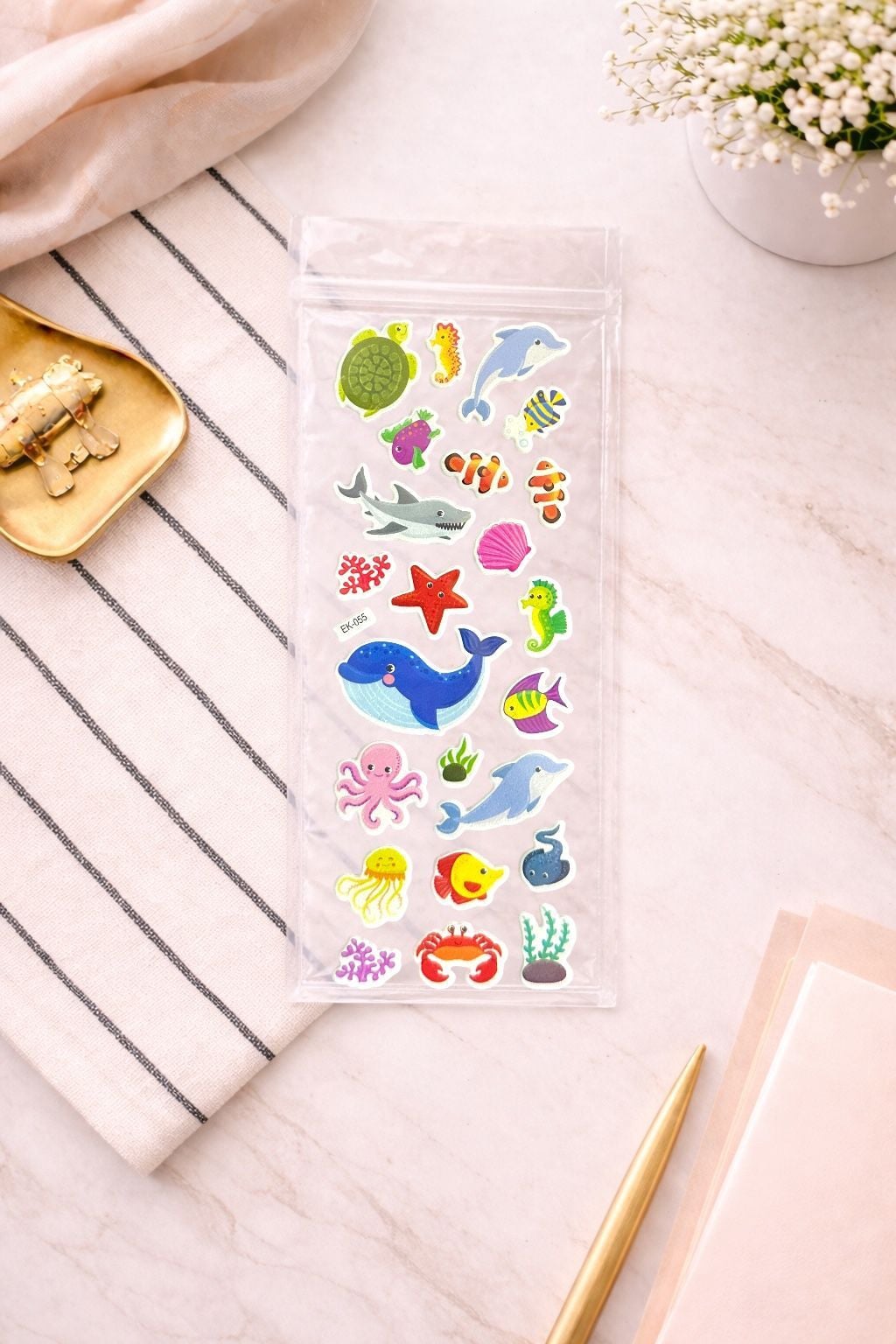 Deniz Hayvanları Sticker 6 Adet