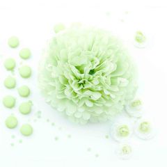 Fıstık Kağıt Yeşil Ponpon Süs 2 Adet