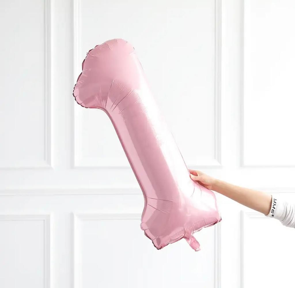 75CM 1 PEMBE RAKAM BALON