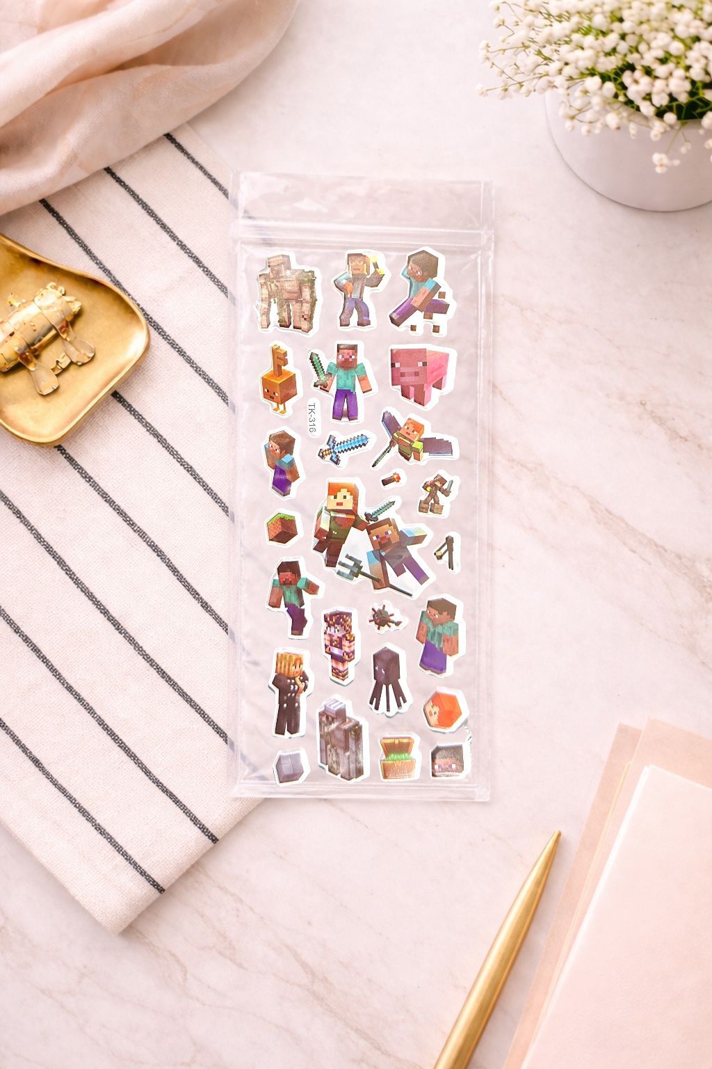 Minecraft Sticker 6 Adet