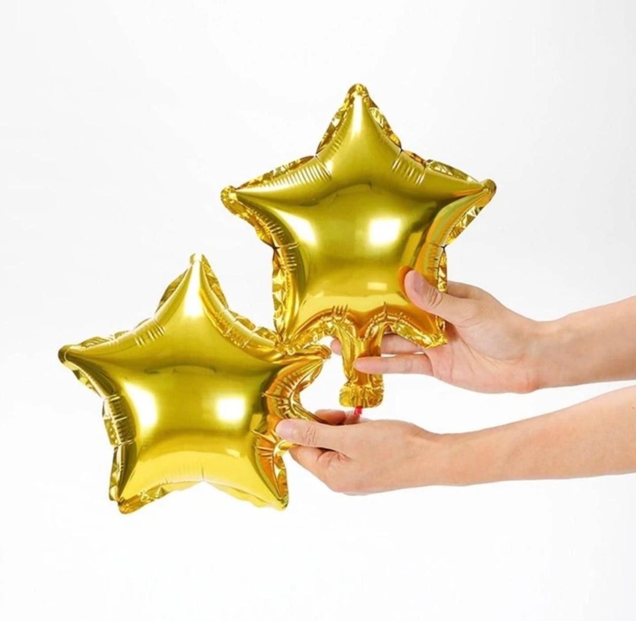 10 inç Yıldız Folyo Balon Altın 5 Adet