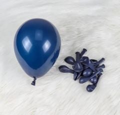 5 inç Mini Gece Mavisi Makaron Balon 10 Adet