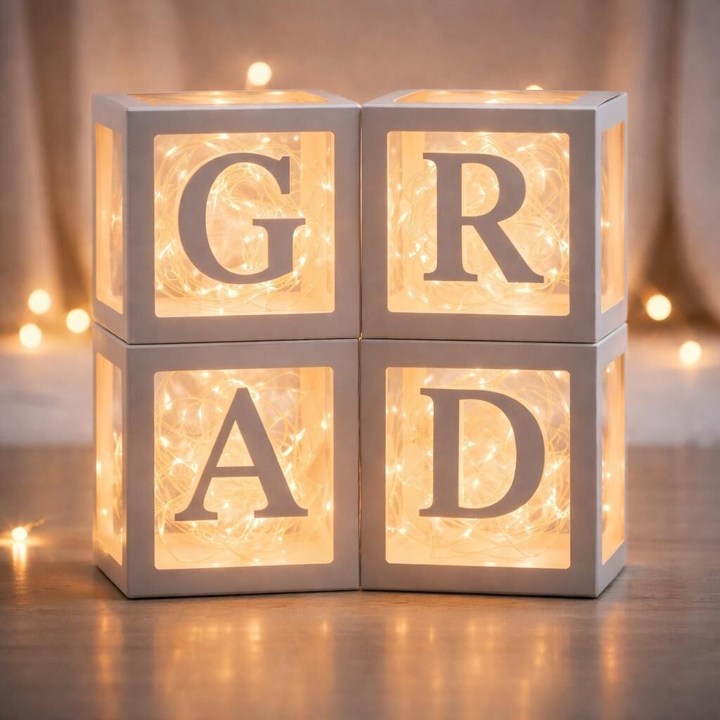 Led'li Grad Beyaz Balon Kutusu 4 Adet