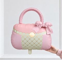 Pembe Çanta Folyo Balon