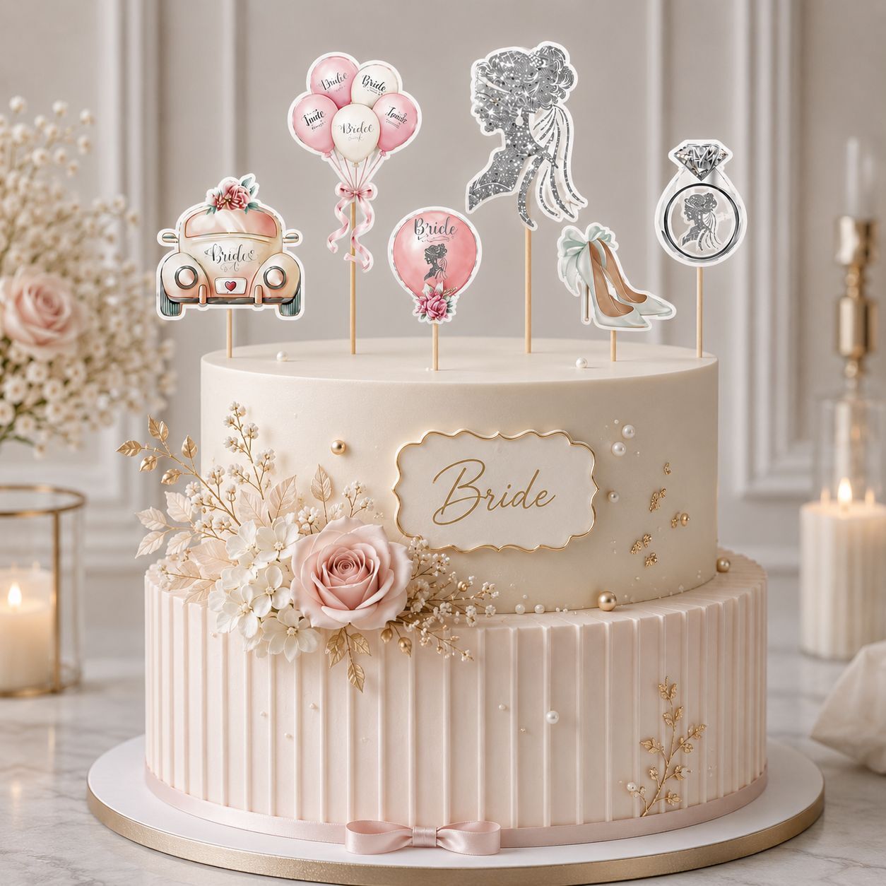 Gümüş Bride Pasta Süsü