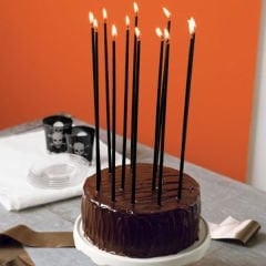 20cm Siyah Pasta Mumu 6 Adet