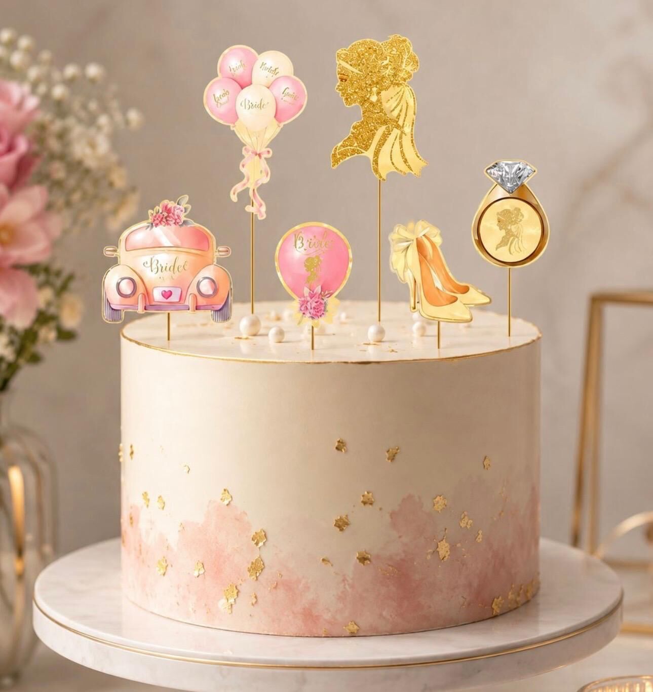 Altın Bride Pasta Süsü