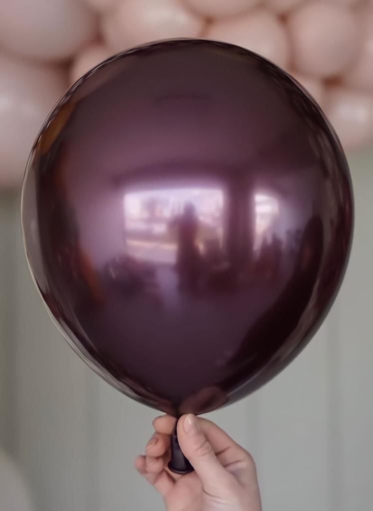 Bordo Krom Balon 5 Adet