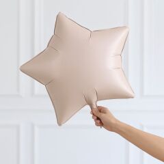 Saten Yıldız Folyo Balon Pembe 1 Adet