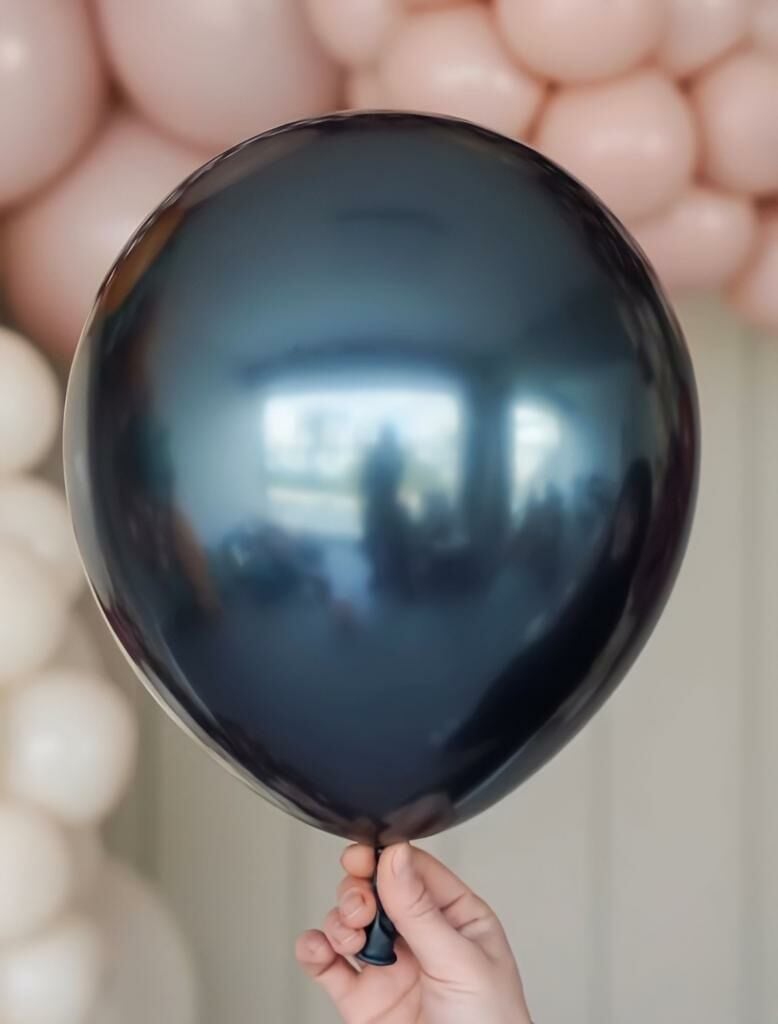 Gece Mavisi Krom Balon 5 Adet