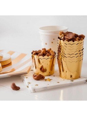 Gold Silikonlu Muffin Kek Kalıbı 12 Adet