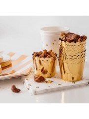 Gold Silikonlu Muffin Kek Kalıbı 12 Adet
